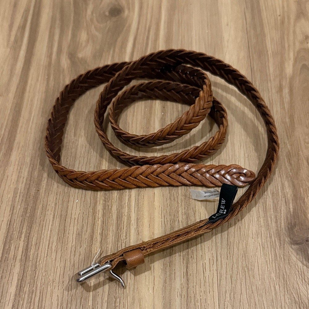 J. Crew Women's Braided Leather Belt - Brown